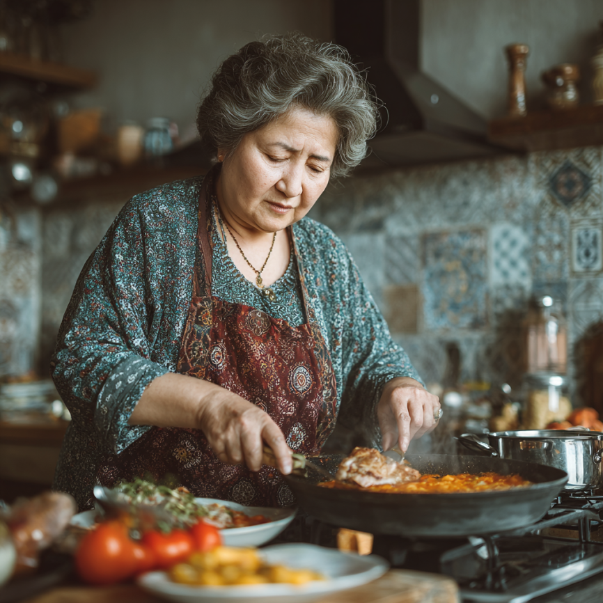 Активные люди зрелого возраста занимаются фитнесом